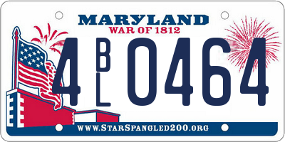 MD license plate 4BL0464