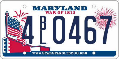 MD license plate 4BL0467