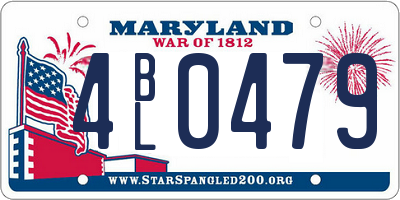 MD license plate 4BL0479