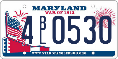 MD license plate 4BL0530