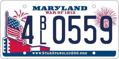 MD license plate 4BL0559