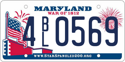 MD license plate 4BL0569