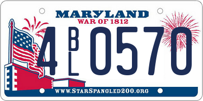 MD license plate 4BL0570
