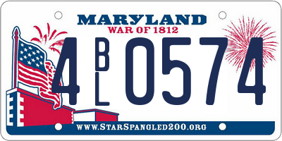 MD license plate 4BL0574