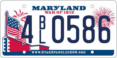 MD license plate 4BL0586