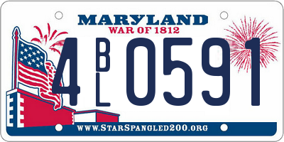 MD license plate 4BL0591