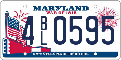 MD license plate 4BL0595