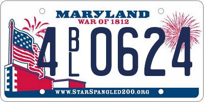 MD license plate 4BL0624