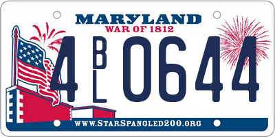MD license plate 4BL0644
