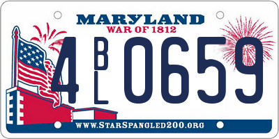 MD license plate 4BL0659