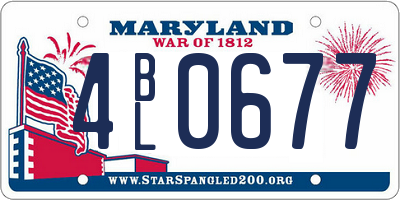 MD license plate 4BL0677