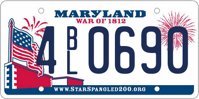 MD license plate 4BL0690