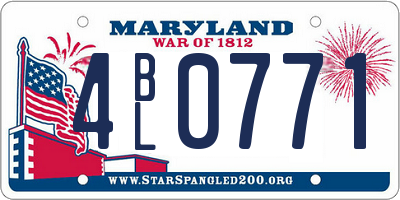 MD license plate 4BL0771
