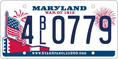 MD license plate 4BL0779
