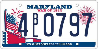 MD license plate 4BL0797