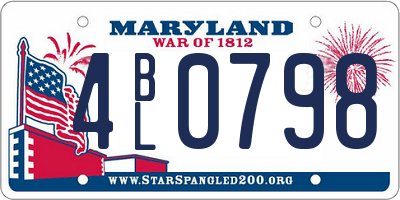 MD license plate 4BL0798