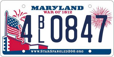 MD license plate 4BL0847