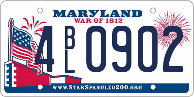 MD license plate 4BL0902