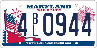 MD license plate 4BL0944