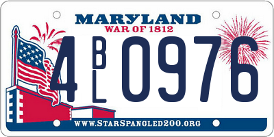 MD license plate 4BL0976