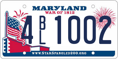MD license plate 4BL1002
