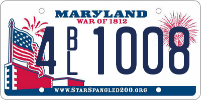 MD license plate 4BL1008