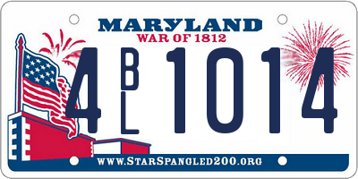 MD license plate 4BL1014