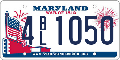 MD license plate 4BL1050