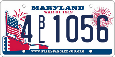 MD license plate 4BL1056