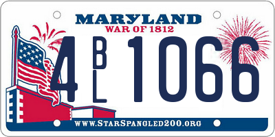 MD license plate 4BL1066