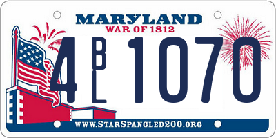 MD license plate 4BL1070