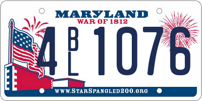 MD license plate 4BL1076