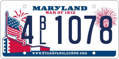 MD license plate 4BL1078