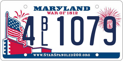 MD license plate 4BL1079