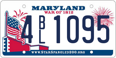 MD license plate 4BL1095