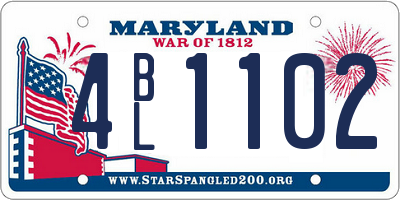 MD license plate 4BL1102
