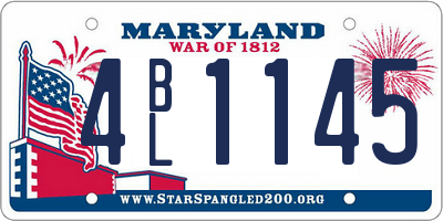 MD license plate 4BL1145