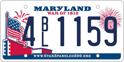 MD license plate 4BL1159