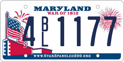MD license plate 4BL1177
