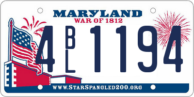 MD license plate 4BL1194