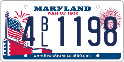 MD license plate 4BL1198