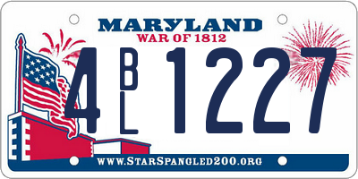 MD license plate 4BL1227