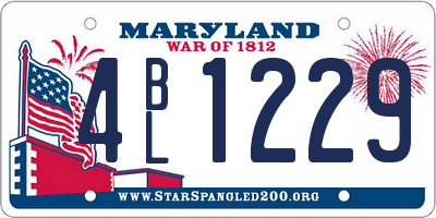 MD license plate 4BL1229