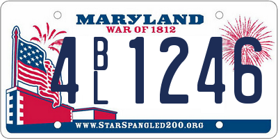 MD license plate 4BL1246