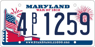 MD license plate 4BL1259