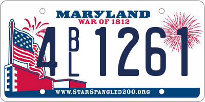 MD license plate 4BL1261