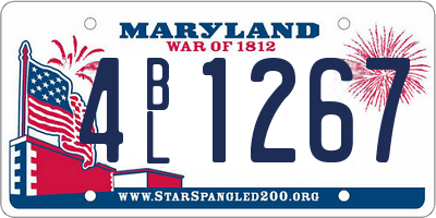 MD license plate 4BL1267