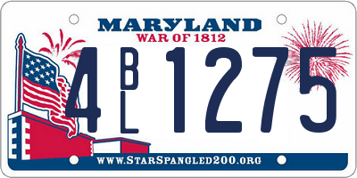 MD license plate 4BL1275