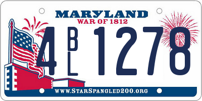 MD license plate 4BL1278