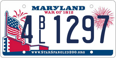 MD license plate 4BL1297